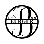 burger est 2022/monogram sign/BLACK