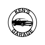 ken's garage/dodge challenger sign/BLACK