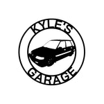 kyle's garage/honda civic wagon sign/BLACK