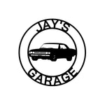 jay's garage/chevy chevelle sign/BLACK