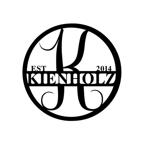 kienholz est 2014/monogram sign/BLACK