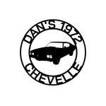 dan's 1972 chevelle/chevy chevelle sign/BLACK