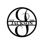 jackson est 2006/monogram sign/BLACK