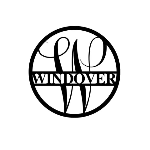 windover/monogram sign/BLACK