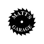 matt's garage/saw blade sign/BLACK