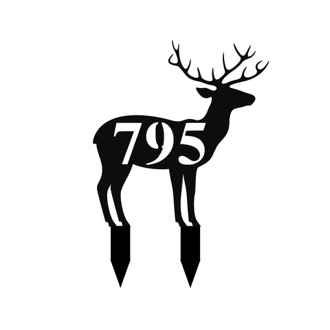 795/deer yard sign/BLACK