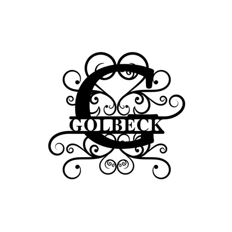 golbeck/monogram sign/BLACK
