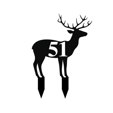 51/deer yard sign/SILVER
