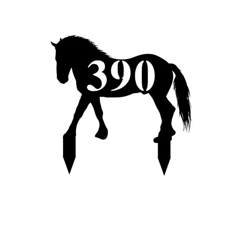390/horse yard sign/BLACK