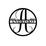 andrisko est 2023/monogram sign/BLACK