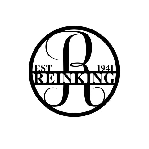 reinking est 1941/monogram sign/BLACK