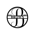 brown est 2017/monogram sign/BLACK