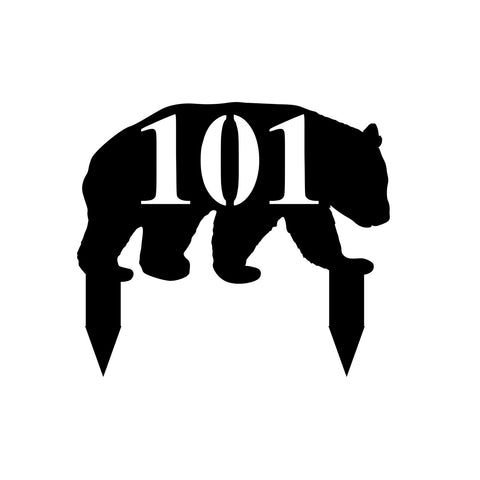 101/bear yard sign/BLACK