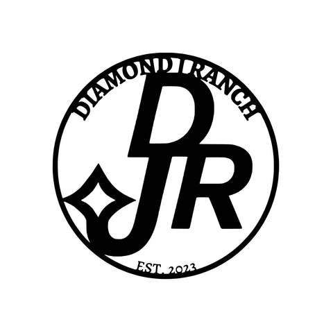 diamond j ranch est. 2023/custom sign/BLACK