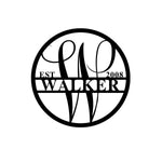 walker est 2008/monogram sign/BLACK