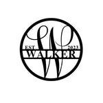 walker est 2023/monogram sign/BLACK
