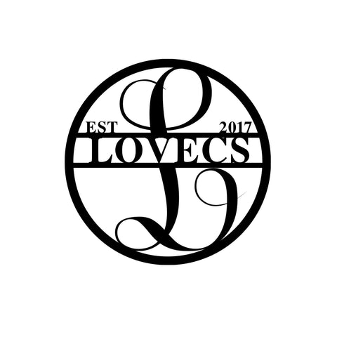 lovecs est 2017/monogram sign/BLACK