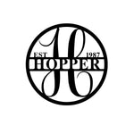 hopper est 1987/monogram sign/BLACK