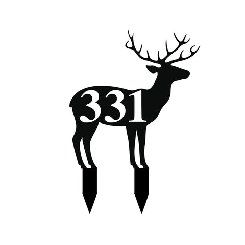 331/deer yard sign/BLACK