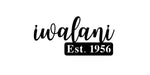 iwalani est. 1956/script name sign/BLACK