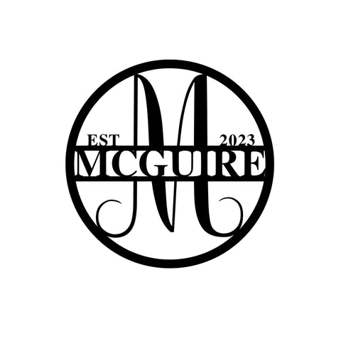 mcguire est 2023/monogram sign/BLACK