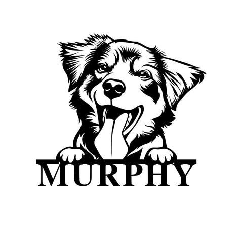 murphy/australian shepherd sign/BLACK